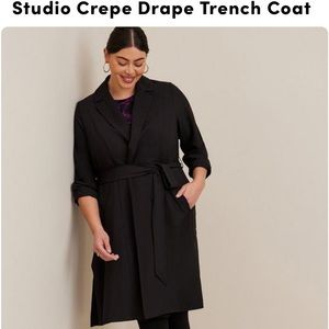 NWT Torrid Studio Crepe Drape Trench Coat Size 3 (22-24)